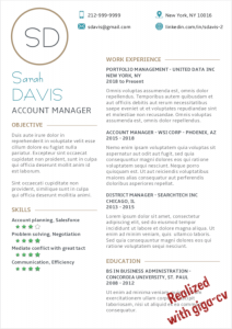 resume example of account manager